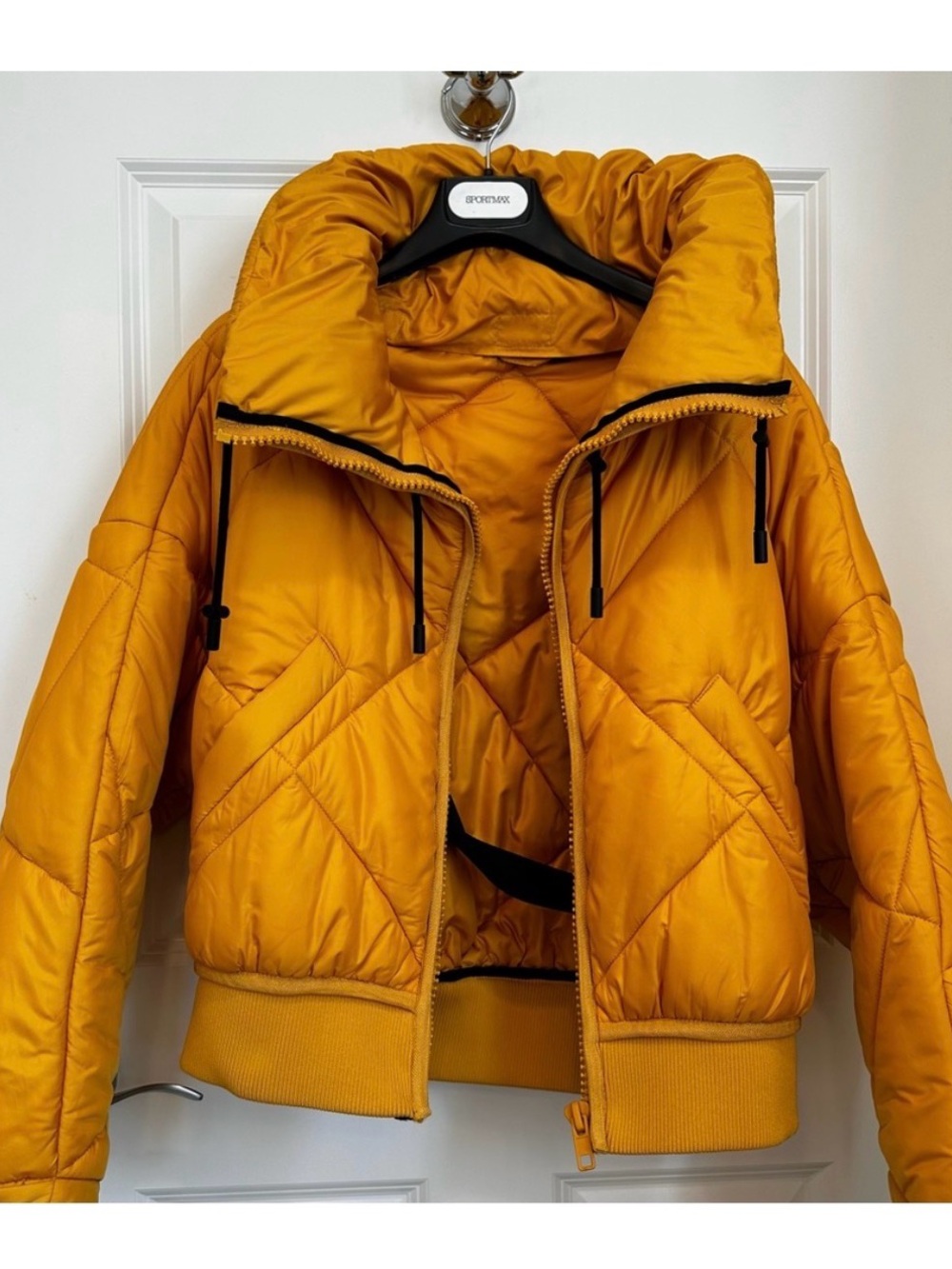 Sportmax MaxMara Label-cut Quilting Hoodie Puffer Jackets Sz:S/M US6 Fall/Winter - Picture 5 of 9